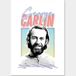 George Carlin / Retro Style Aesthetic Design Posters and Art